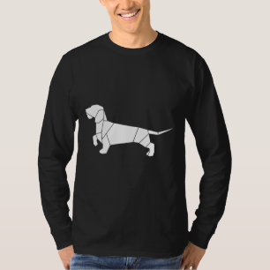 Origami Dachshund Wire Haired Dachshund T-Shirt