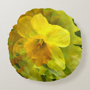 Origami Daffodil....... Round Cushion