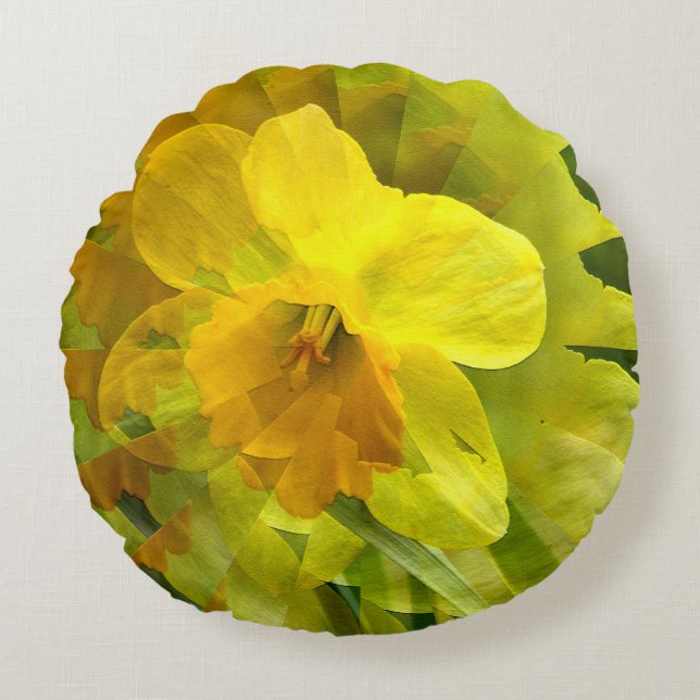 Origami Daffodil....... Round Cushion (Front)