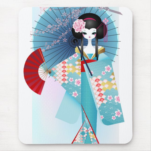 Origami Doll Mouse Pad (Front)