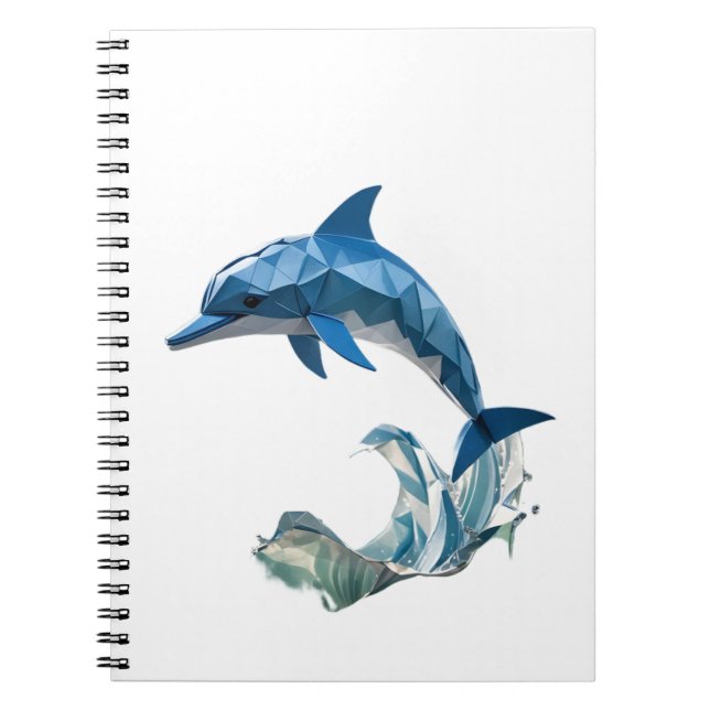 Origami dolphin back to school notebook (Front)