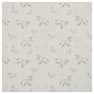 Origami Donkey on Linen colour Fabric