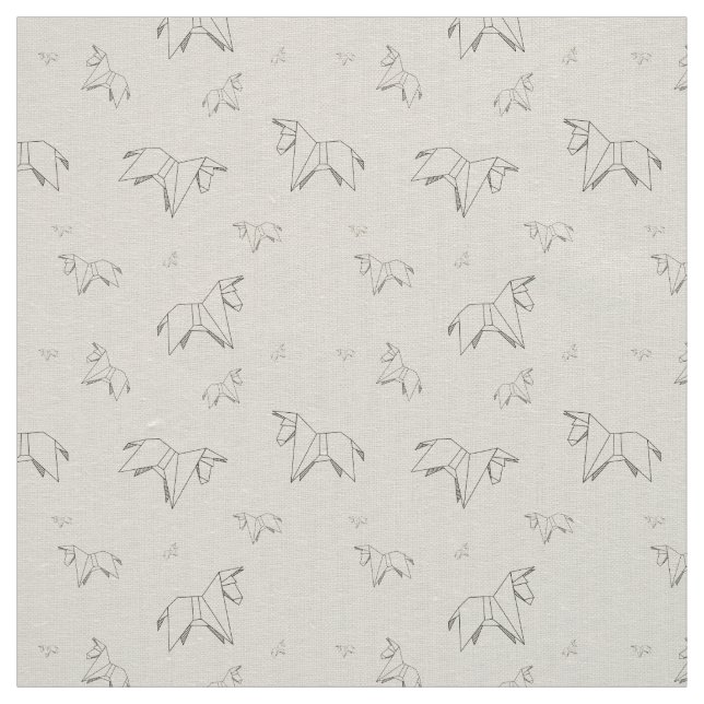 Origami Donkey on Linen colour Fabric (Swatch)