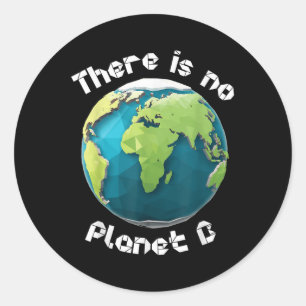 Origami Earth Planet Climate Protection Plan B Env Classic Round Sticker