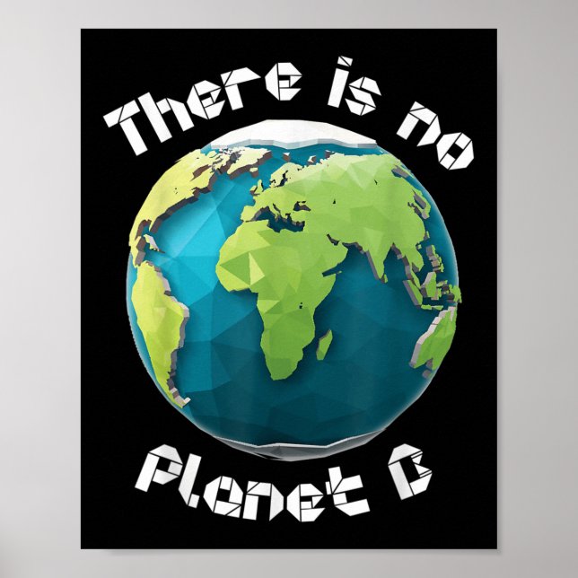 Origami Earth Planet Climate Protection Plan B Env Poster (Front)