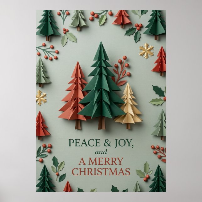 Origami Evergreen Wishes Poster (Front)