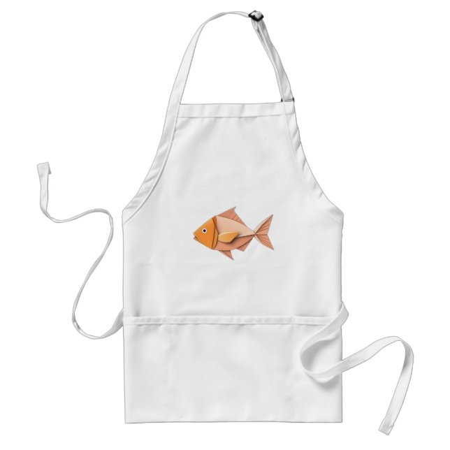 Origami Fish in Geometric Style Standard Apron (Front)