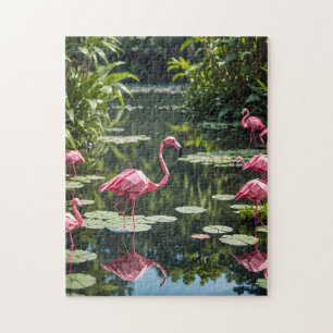 Origami Flamingo Jigsaw Puzzle