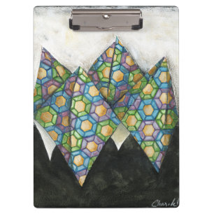 Origami Fortune Teller on Geometric Paper Clipboard