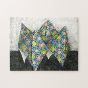 Origami Fortune Teller on Geometric Paper Jigsaw Puzzle