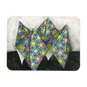Origami Fortune Teller on Geometric Paper Magnet