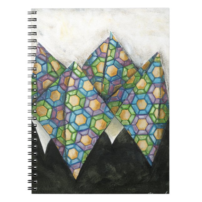 Origami Fortune Teller on Geometric Paper Notebook (Front)