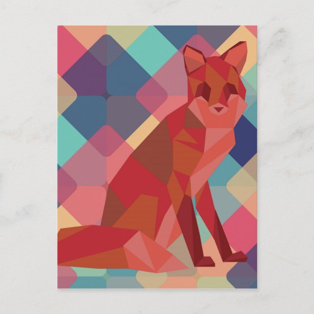 Origami Fox Postcard (Front)