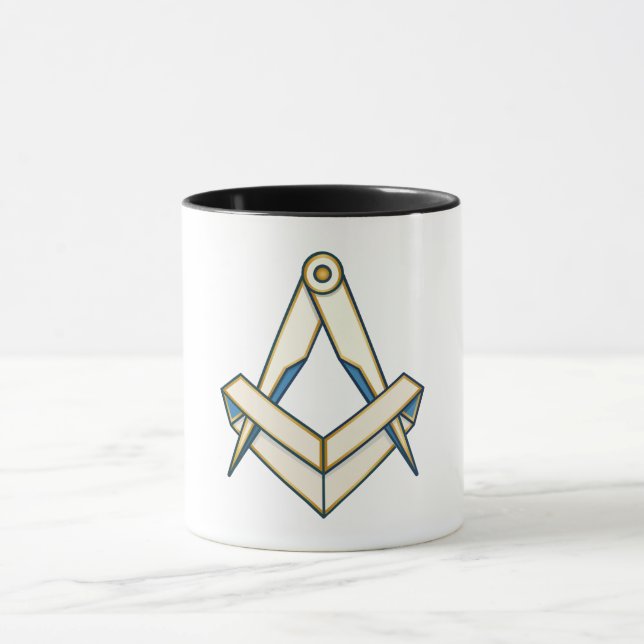 Origami freemasonry symbol mug (Center)