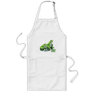 Origami Frogs in Geometric Style Long Apron
