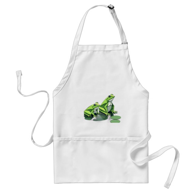 Origami Frogs in Geometric Style Standard Apron (Front)