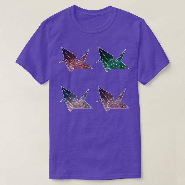 Origami Galaxy Cranes Pack 1 T-Shirt (Design Front)
