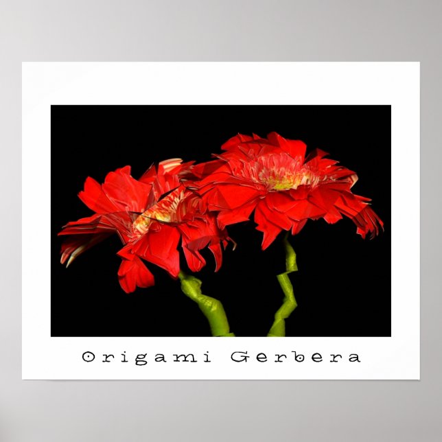 Origami Gerbera Poster (Front)