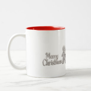 Origami Gingerbread Merry Christmas Sign Mug