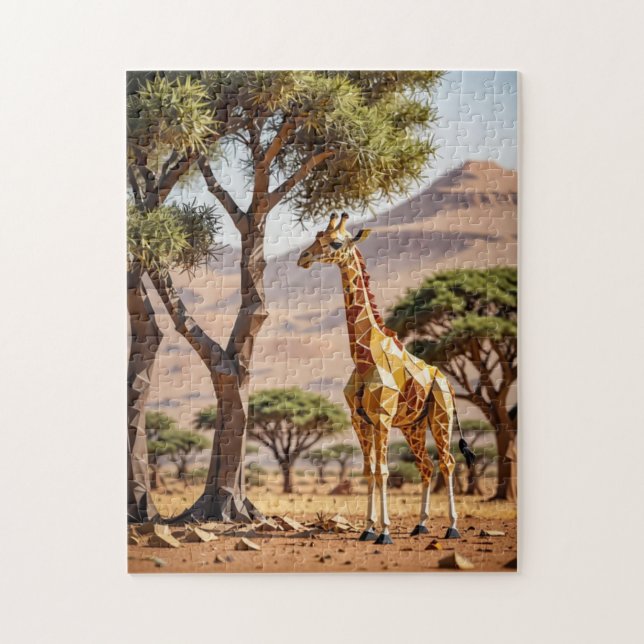 Origami Giraffe Safari Themed  Jigsaw Puzzle (Vertical)