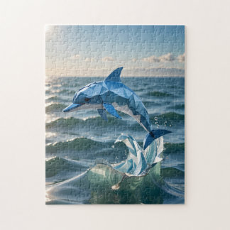 Origami Graceful Dolphin  Jigsaw Puzzle