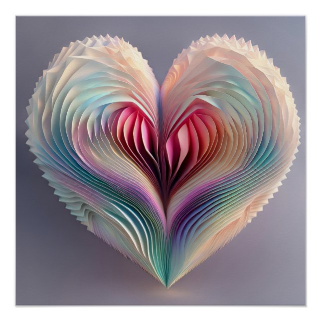 Origami Heart Poster (Front)