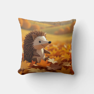 Origami Hedgehog Autumn Themed  Cushion