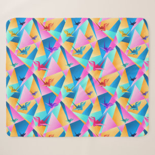 Origami Kaleidoscope Sherpa Blanket