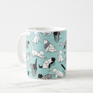 Origami kitten friends // geometric cat breeds coffee mug