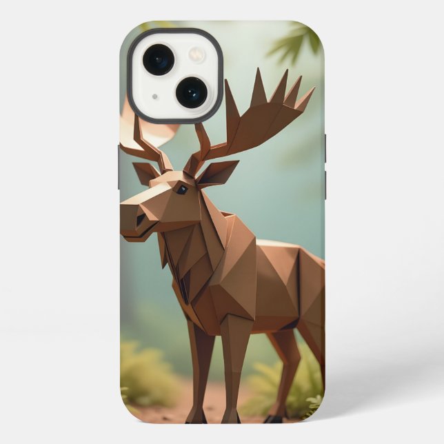 Origami Moose  iPhone Case (Back)