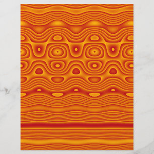 Origami Paper, Abstract Digital Tribal Art, Orange Flyer
