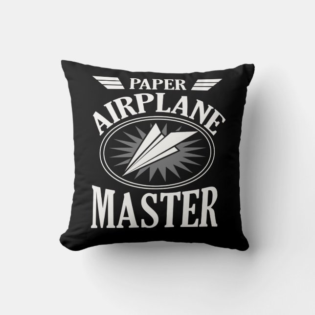 Origami Paper Aeroplane Master For Kids Cushion (Front)