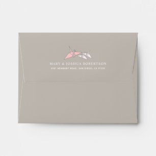 Origami Paper Cranes Grey Envelope