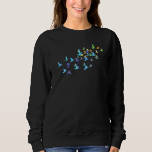 Origami Paper Cranes Japanese Culture Bird Sweatshirt