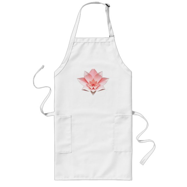 Origami Paper Flower Long Apron (Front)