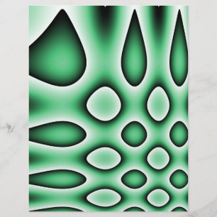 Origami Paper, Green Abstract Dots & Teardrops Flyer