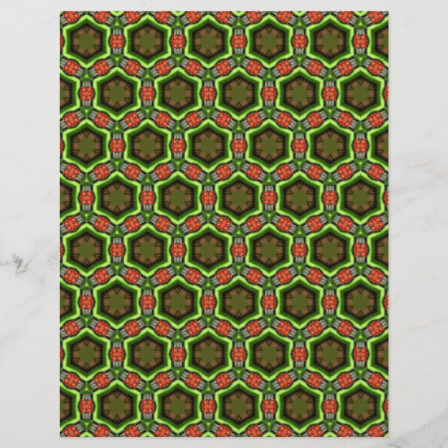 Origami Paper Red Green Customisable Hobby Art (Front)
