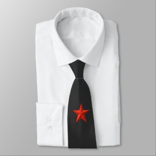 Origami red star tie