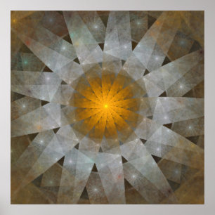 'Origami Sun' Poster