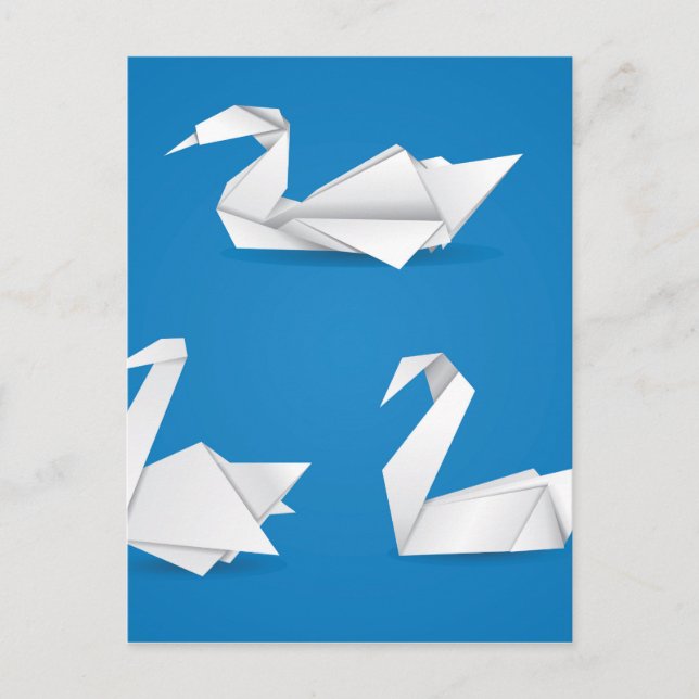 Origami swans postcard (Front)