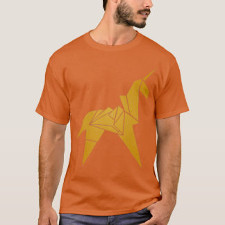 Origami Unicorn Replicant Gold T-Shirt