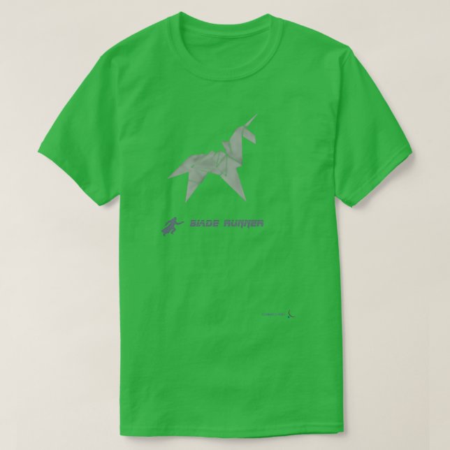 ORIGAMI UNICORN SILVER T-Shirt (Design Front)