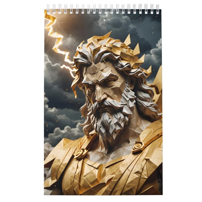 Origami Zeus Greek Mythology God Calendar (Cover)