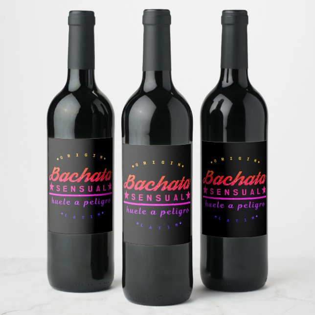 Origin Bachata Sensual Wine Label (Bottles)