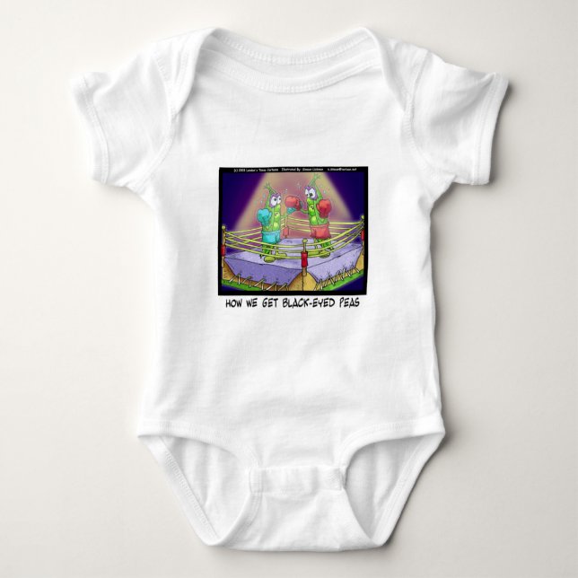 Origin Of Black Eye Peas Funny Boxing Tees/Gifts Baby Bodysuit (Front)