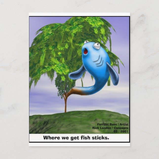 Origin OF Fishsticks Funny Tees & Gifts Postcard (Front)