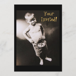 Origin of Man Pouting Boy Invitations