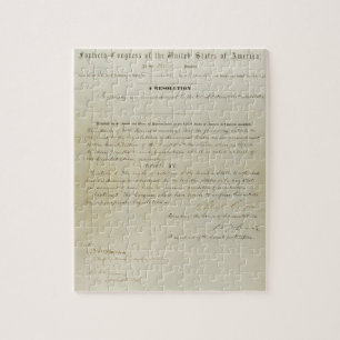 ORIGINAL 15th Amendment U.S. Constitution Jigsaw Puzzle