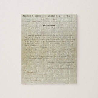 ORIGINAL 15th Amendment U.S. Constitution Jigsaw Puzzle