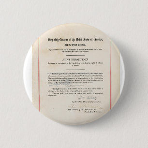 ORIGINAL 19th Amendment U.S. Constitution 6 Cm Round Badge